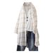 Women's Mid-Length Grid-Print Chiffon Shirt With Sun-Protective Jacket, Thin And Loose-Fitting Long-Sleeved Summer Outfi_ecoleips.com