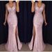 Women's Clothing Summer New Sexy Slit Sequin Dress Long Skirt Evening Dress_ecoleips.com