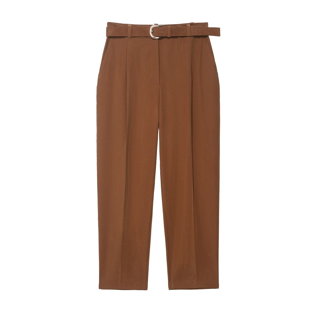 Aria Basics Cross-border 2025 New Style Spliced Design High-waisted Suit Pants, European And American Versatile Comfortable Casual_ecoleips.com