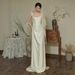 French Style Satin Light Strapless Wedding Dress Empress Dowager High End White Forest Going out Reception Dress for Women_ecoleips.com