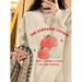 Round Neck Heavyweight American Style Fleece Lined Thickened Sweatshirt For Women, Autumn And Winter, Hong Kong Style Trendy Loose Loose Couple Outfit, Men's Long Sleeved Top_ecoleips.com