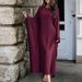 Women's Clothing Elegant Long-Sleeved Dress Solid Color Style Women's Autumn Winter Clothing For Formal & Casual For Women_ecoleips.com