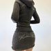 Women's Rhinestone Set Hot Girl Fitted Hoodie Sweatpants Skirt Sexy Two-Piece Fashion Outfit_ecoleips.com