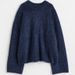 Women's Oversized Mohair Blend Sweater – Thick Knit Round Neck Pullover (Acrylic-Polyester, S-XXL) – Grey/Cream/Navy/Camel_ecoleips.com