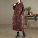 girl New Artistic Print Loose Plus Size Casual Warm Hooded Pullover Long Cotton Jacket_ecoleips.com