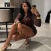 Women's Sexy Deep V Long Sleeve Bodycon Dress Autumn Fashion Outfit Versatile Simple Design For Any Occasion_ecoleips.com