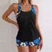 Women's Clothing Split Swimsuit Women's Slim Printed Boxer Pants_ecoleips.com
