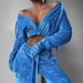Women's Velvet Sportswear Set High-End Casual Fashion Solid Color Two-Piece Suit_ecoleips.com