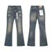High-quality Women's Flared Jeans For Spring And Autumn, Mid-waist, Slimming, American Retro Style, Stretchy Blue_ecoleips.com
