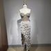 Women's Clothing Feather Rhinestone Beading Sexy Perspective High Slit Tube Top Dress Birthday Party Banquet Dress_ecoleips.com