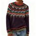 Women's Fashion Round Neck Pullover Sweater - Soft Loose Knit Sweater For Women, Comfortable & Stylish Casual Winter Wear_ecoleips.com