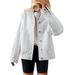 Oversized Denim Jacket For Women – Classic Loose Fit, Long Sleeve, Multiple Colors (Black, Navy, Light Blue, White) – Casual & Streetwear Essential_ecoleips.com