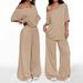 Women's Wide-Leg Pants Set Comfortable Casual Two-Piece Outfit for Daily Wear Flowy Chiffon Trousers Multiple Colors Available_ecoleips.com