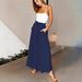 Aria Basics European American Cross-border 2025 Summer New Women's Wide-leg Long Pants With Elastic And High Waist_ecoleips.com