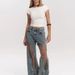 Women's Clothing Hot Girl Retro Straight Pants Hollow Texture Niche Design Jeans Loose Wide Leg Trousers_ecoleips.com