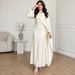 Elegant Slimming Solid Color Cape Sleeve Bodycon Dress for Women Cocktail Party Midi Dress Elegant Women's Clothing_ecoleips.com