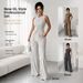 Professional Two Piece Suit for Women OL Style Slimming High Waisted Wide Leg Long Sleeveless Top Spring Autumn Outings_ecoleips.com