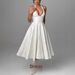 Women's Sleeveless V Neck Halter Neck Jacquard Dress Backless High Waist Long Evening Dress for Spring And Summer_ecoleips.com