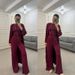 Summer Women's 3-Piece Outfit - Stretchy Wide-Leg Pants Set | Comfortable & Stylish | Korean Casual Style | Sizes | Pastel Colors_ecoleips.com