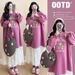 Autumn New Korean Fashion Printed Patchwork Maternity Dress_ecoleips.com