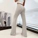 Aria Basics Cross-Border European And American Women's Fashion In-Stock Casual Straight-Leg Yoga Slim Fit Flared Long Pants_ecoleips.com