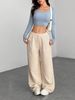 Women's Clothing Women's Corduroy Wide Leg Pants Loose Fit Slimming Flowy Casual Style Autumn For Formal & Casual For Women_ecoleips.com