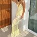Sexy Deep V-neck Beaded Fishtail Dress Women Elegant Sleeveless Evening Dress Fashion Sequin Backless Hollow Out Slim Long Dress_ecoleips.com