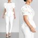 Solid Ruffle Short Sleeve Mini Dress For Women Summer New Arrival_ecoleips.com