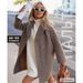 Autumn Winter New Loose Cotton-Padded Thickened Warm Houndstooth Mid-Length Wool Coat Woolen Blazer For Women_ecoleips.com