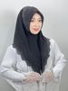 Muslim Accessories "Elegant Rhinestone-Trimmed Chiffon Square Scarf – Versatile Headwrap & Shawl For Women, Lightweight & Stylish"_ecoleips.com