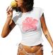 Women's Clothing Cute Printed Colored Cotton T Shirt_ecoleips.com