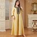Modest Abaya Dress/Muslim Dress Women Elegant Dubai Abaya Dress With Floral Embroidery & Jacquard Detail, Long Sleeve Maxi Dress, Boho Ethnic Tunic_ecoleips.com