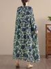 Cotton Long Sleeve Print Vintage Dresses Women Casual Loose Long Dress Office Lady Vestidos Elegant Clothing Spring Autumn 2025_ecoleips.com