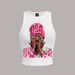 Y2k Pink Rap Graphic Tank Top - Women's Stretchy Polyester Sleeveless Crop Top With Hip-Hop Print, Adjustable Straps_ecoleips.com