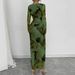 60254 Women's Clothing, Exclusively Cross-border Sales, New Autumn Product, Elegant Stylish Printed Stretchy European_ecoleips.com