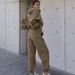Cozy Autumn/Women's Casual Tracksuit Set – Long-Sleeve Hoodie & Jogger Pants In Dusty Pink/Khaki/Grey_ecoleips.com