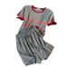 Premium Gray Women's Casual Sportswear Set - Loose Fit Short Sleeve Tee & Stylish Slim Shorts (2025 Summer 2-Piece Outfit)_ecoleips.com