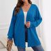 Women's Long Sleeved Solid Color Knitted Cardigan Top Loose Fit Autumn/Winter Outerwear For Plus Size Clothes_ecoleips.com