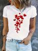European And American Cross-border Foreign Trade Wholesale Clothing, Simple Heart-shaped Round Neck Plus-size_ecoleips.com