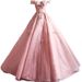 Colorful Tulle Evening Pink Flowers Bride 2026 New Toast Dress Stage Performance Art Exam Wedding Gown_ecoleips.com