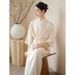Huapuxin Chinese Water Drop Collar Women's 2024 Autumn New Waistband High-End National Style Cheongsam Dress_ecoleips.com