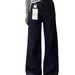 Plus Size Retro Dark Street Design Straight Leg Jeans For Women Autumn High Waist Draped Slimming Floor-Length Wide-Leg_ecoleips.com