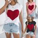 2026 Spring Summer Color-Block Heart Casual Loose Knit Sweater Valentine's Day Top Cross-Border Women's Fashion_ecoleips.com
