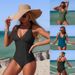 Women's European American Style One Piece Swimsuit Mesh Nylon Patchwork Regular Fit Summer Sexy Style Vacation Swimsuit_ecoleips.com