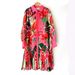 Women's Clothing women's retro geometric print lace up waist dress autumn shirt dress fashion draped tutu skirt_ecoleips.com