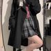Petite Women's Trench Coat – Autumn Winter Long Coat With Inner Lining, Belted Double-Breasted Classic Wind Jacket For Office & Casual_ecoleips.com