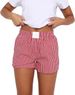 2025s Women Y2k Elastic Waist Shorts Relaxed Feeling Fashion Thin Striped Patchwork Casual Female Pants_ecoleips.com