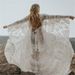 Women's Clothing Pregnant Mom Pregnant Woman Fluffy Swing Lace Dress Long Skirt_ecoleips.com