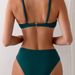 Women's Solid Color Sexy Bikini Set – Crinkle Hollow-Out Two-Piece Swimwear With Removable Padded Cups_ecoleips.com