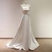 Strapless Light Wedding Simple Satin Bridal Bride's Reception Banquet Welcome Out Dress White Small Train Gown_ecoleips.com